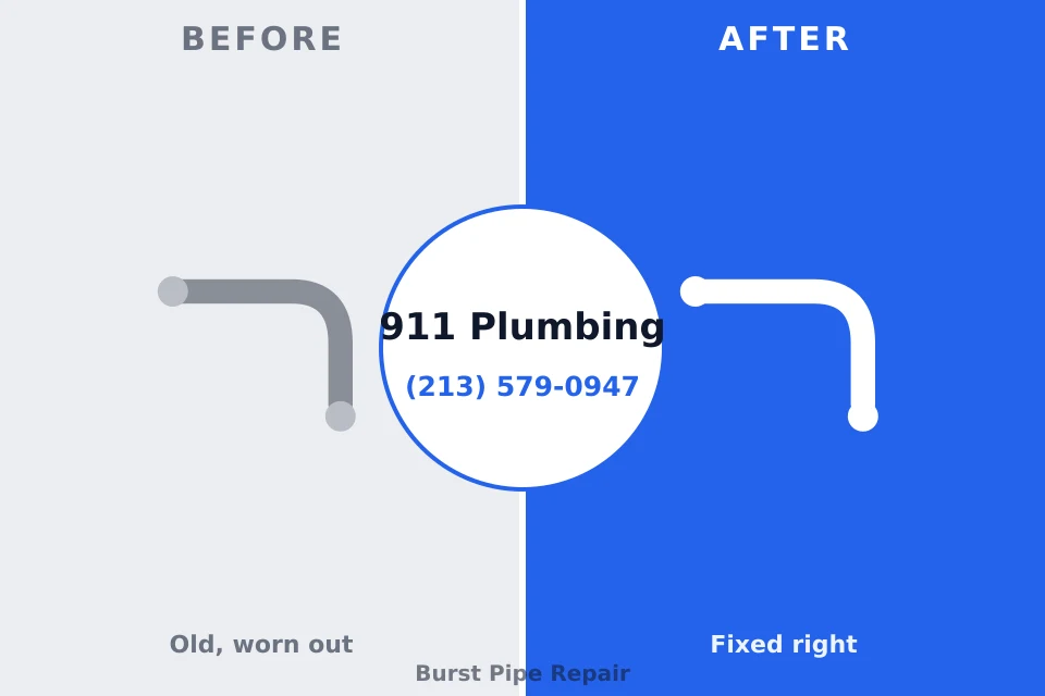 Before and after: plumbing repair Lake City, MN